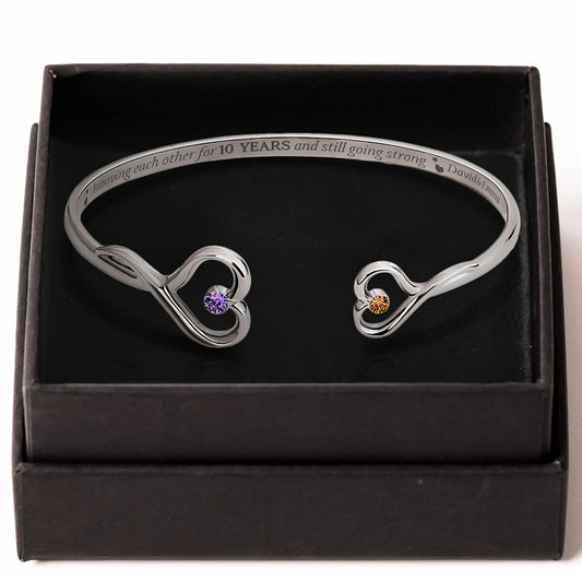Annoying Each Other For Years And Still Going Strong - Personalized Heart Bracelet