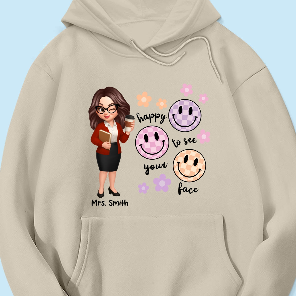 Happy To See Your Face Smiley Face Persomalized Shirt, Back To School Shirt For Teachers