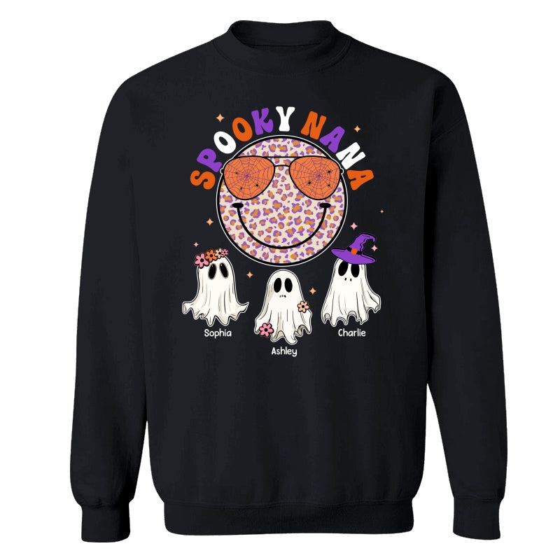 Halloween Spooky Grandma Mom Smiley Face Personalized Shirt
