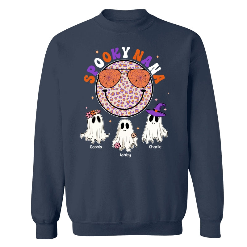 Halloween Spooky Grandma Mom Smiley Face Personalized Shirt
