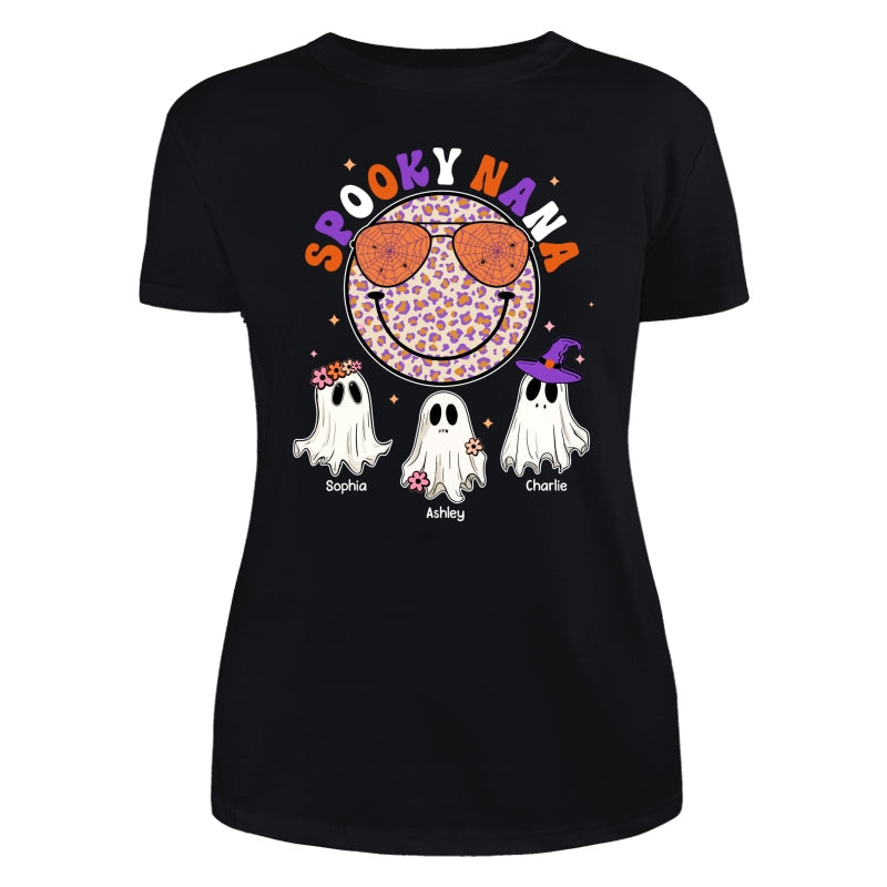 Halloween Spooky Grandma Mom Smiley Face Personalized Shirt