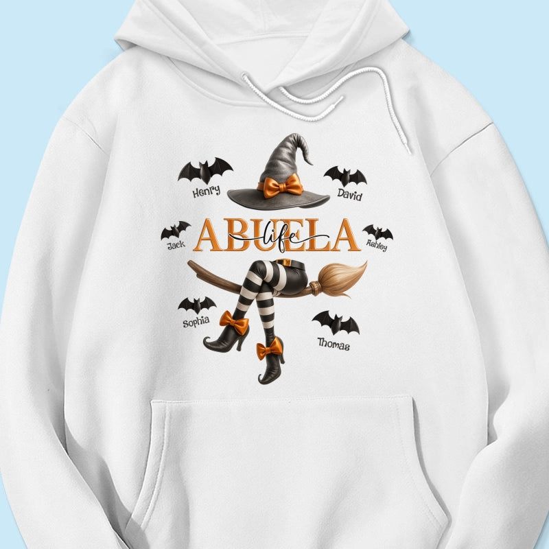 Grandma Life Witch 3D Effect Personalized Sweatshirt, Halloween Sweatshirt for Grandma