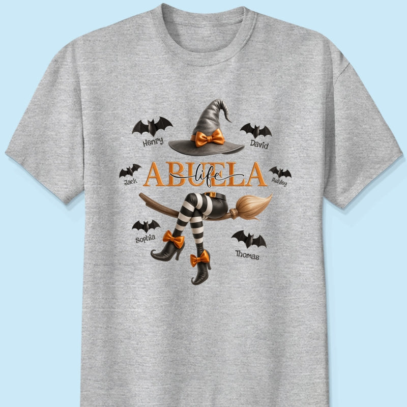 Grandma Life Witch 3D Effect Personalized Sweatshirt, Halloween Sweatshirt for Grandma
