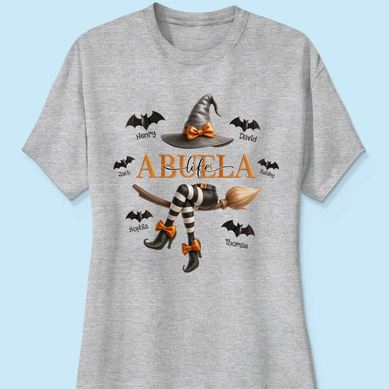 Grandma Life Witch 3D Effect Personalized Sweatshirt, Halloween Sweatshirt for Grandma