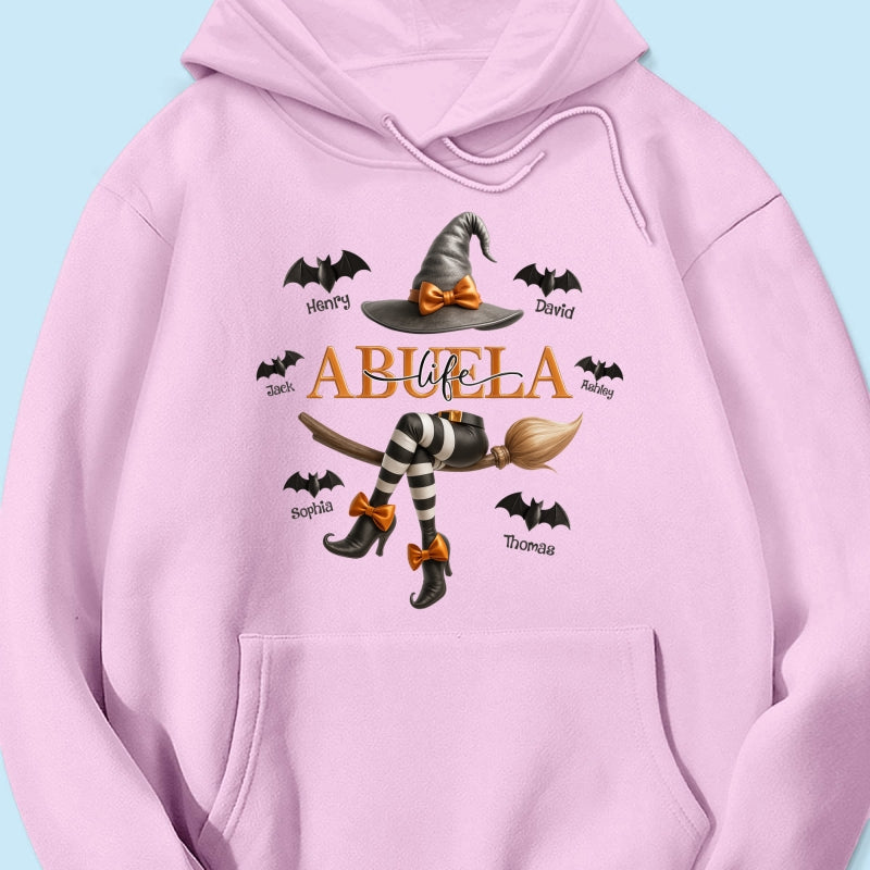 Grandma Life Witch 3D Effect Personalized Sweatshirt, Halloween Sweatshirt for Grandma