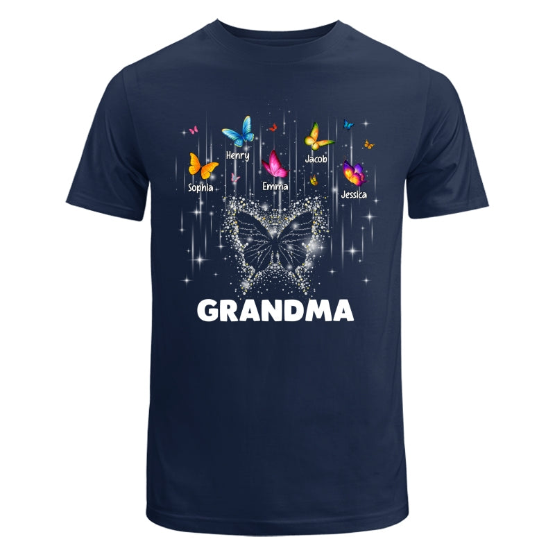 Twinkle Butterflies Mom Grandma Personalized Shirt