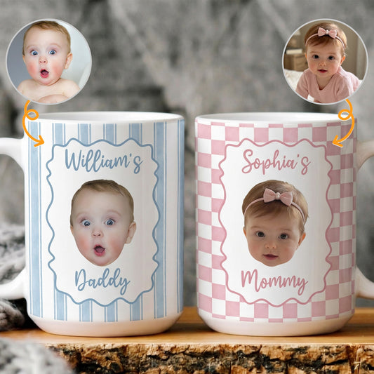 Baby Face Mug Father's Day Gift For New Dad, Husband - Personalized Mug