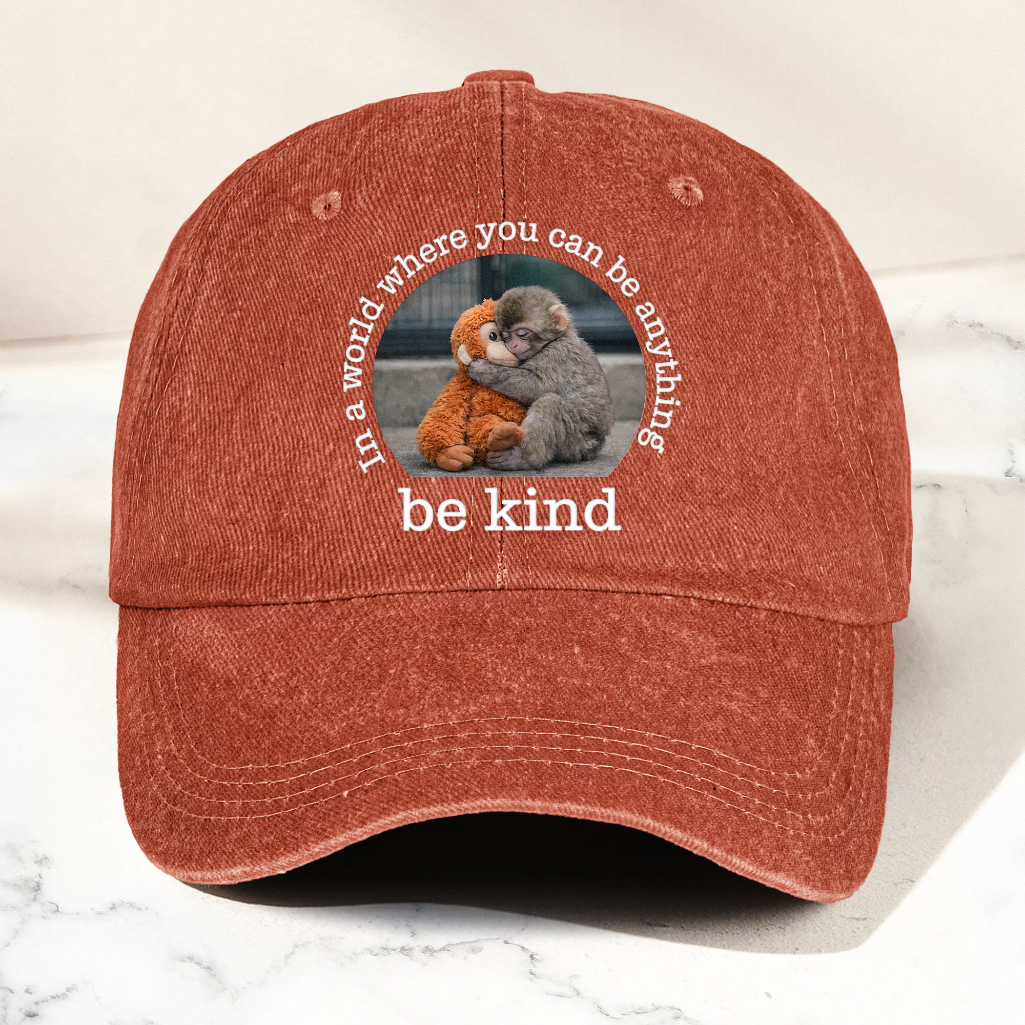Baby Punch Monkey - Be Kind, Punch The Abandoned Baby Monkey Gift For Animal Lover - Cap