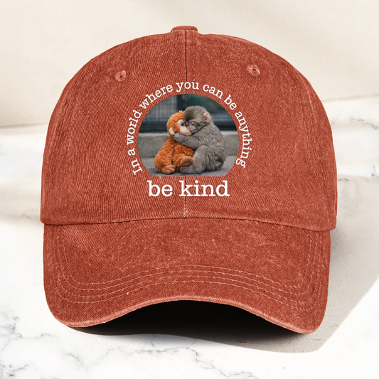 Baby Punch Monkey - Be Kind, Punch The Abandoned Baby Monkey Gift For Animal Lover - Cap