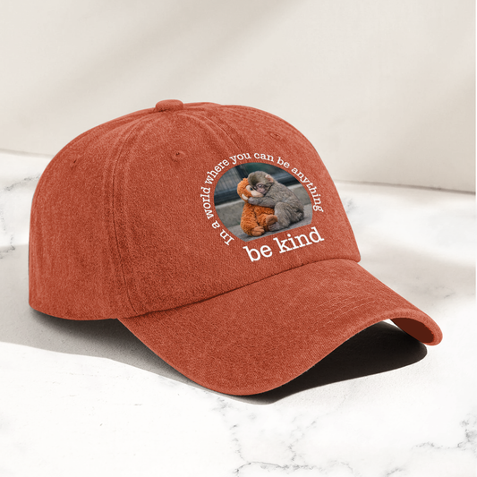 Baby Punch Monkey - Be Kind, Punch The Abandoned Baby Monkey Gift For Animal Lover - Cap