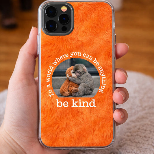 Baby Punch Monkey - Be Kind, Punch The Abandoned Baby Monkey Gift For Animal Lover - Personalized Phone Case