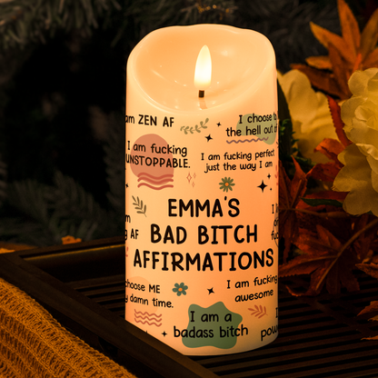 Bad B*tch Affirmations - Personalized LED Candle