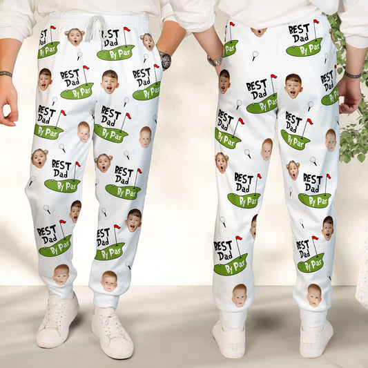 Father's Day Gifts, Best Dad By Par - Personalized Photo Sweatpants