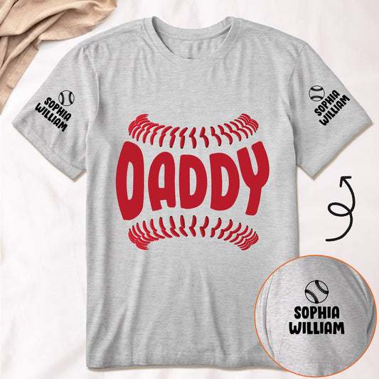 Father's Day Gifts, Best Dad Ever Baseball Design - Personalized Shirt