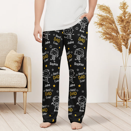 Father's Day Gifts, Best Dad Ever Custom Kids Pet - Personalized Lounge Pants
