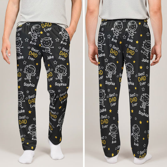 Father's Day Gifts, Best Dad Ever Custom Kids Pet - Personalized Lounge Pants