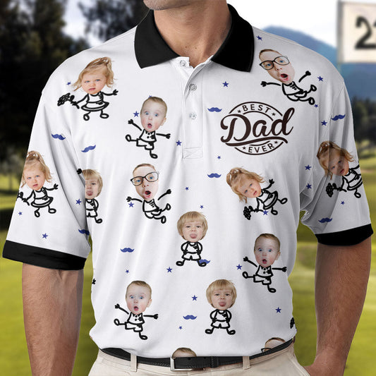 Father's Day Gifts, Best Dad Ever Gift For Dad, Grandpa - Personalized Photo Polo Shirt