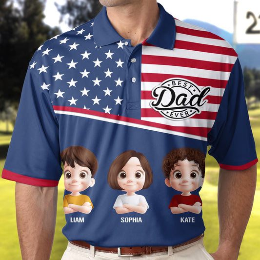 Father's Day Gifts, Best Dad Ever - Personalized Polo Shirt