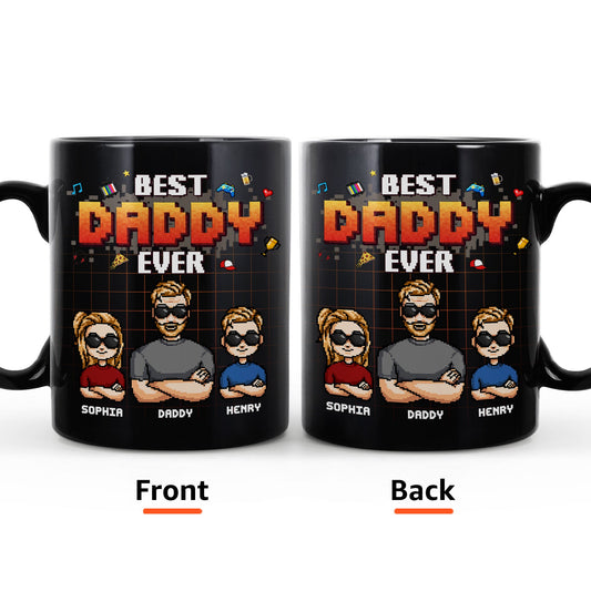 Father's Day Gifts, Best Dad Ever - Pixel Style - Personalized Mug