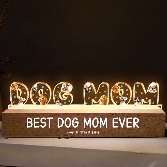 Best Dog Mom Ever New Version - Personalized LED Night Light