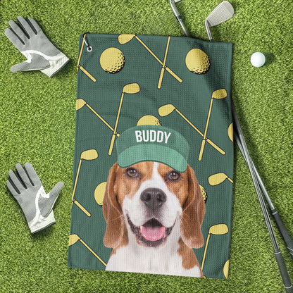 Best Golf Buddy Custom Pet Photo For Golf Lovers, Pet Lovers - Personalized Photo Golf Towel