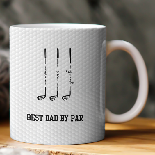Father's Day Gifts, Best Dad By Par, Best Grandpa By Par - Personalized Mug