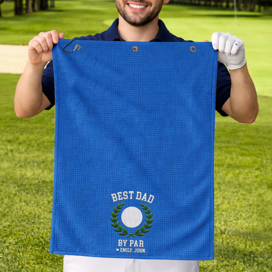 Best Dad By Par - Personalized Golf Towel