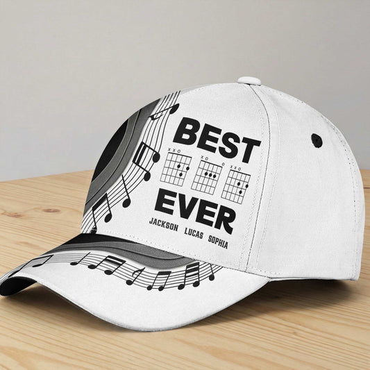 Best Dad Ever Guitar Lover - Personalized Cap
