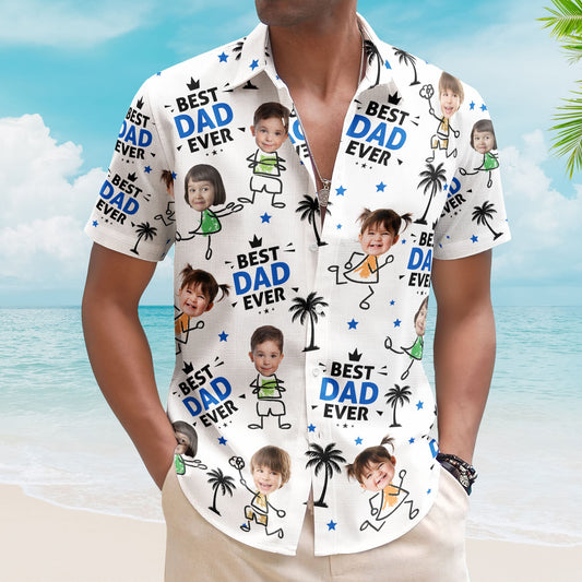 Father's Day Gifts, Best Dad Ever New Version Father's Day Gift For Dad - Personalized Hawaiian Shirt
