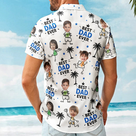 Father's Day Gifts, Best Dad Ever New Version Father's Day Gift For Dad - Personalized Hawaiian Shirt