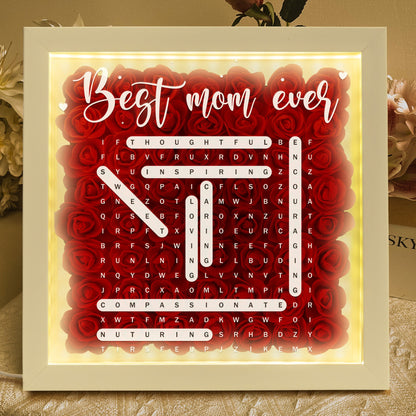 Best Mom Ever Word Search - Personalized Shadow Box