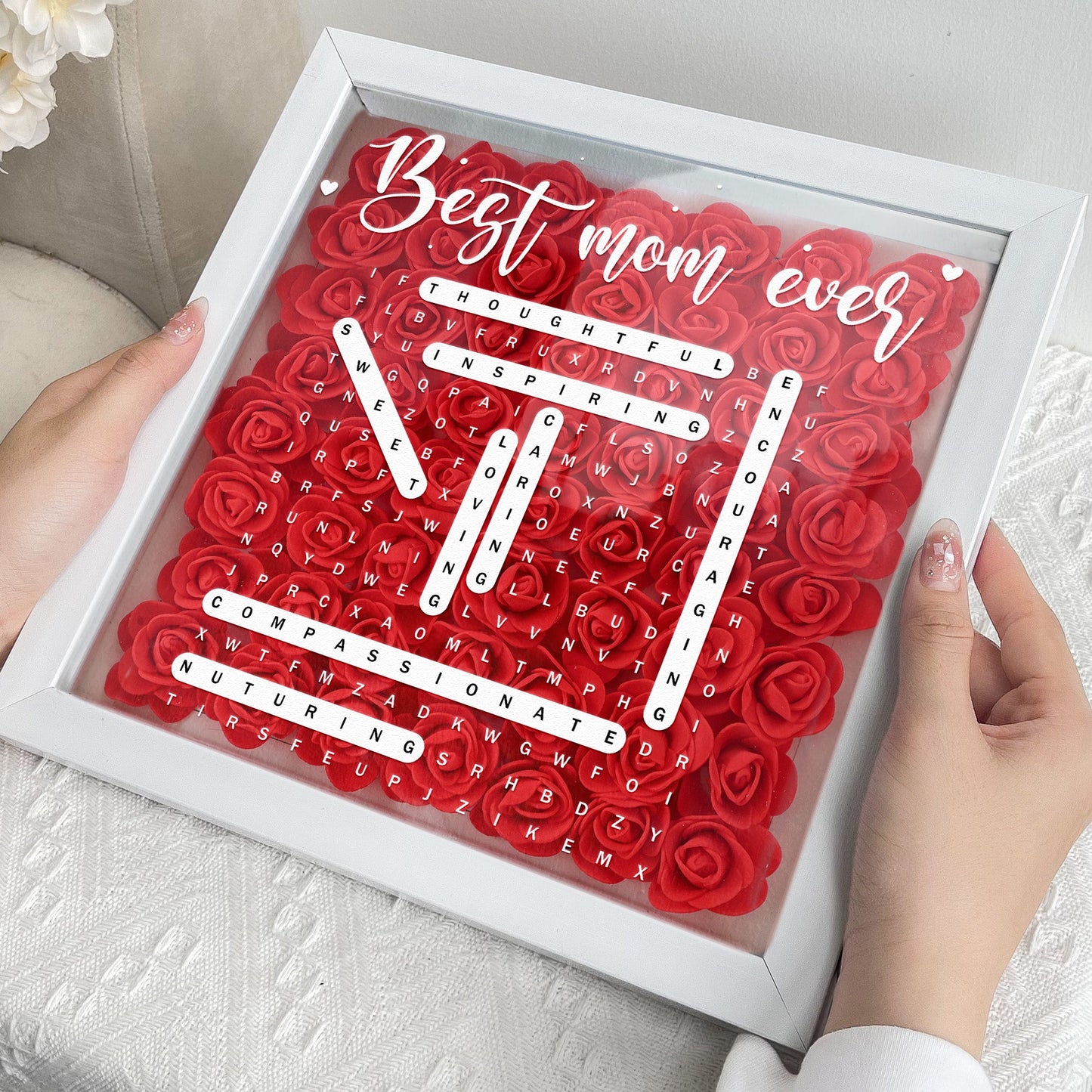 Best Mom Ever Word Search - Personalized Shadow Box