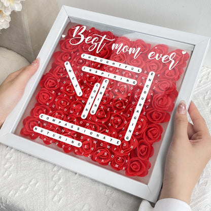 Best Mom Ever Word Search - Personalized Shadow Box