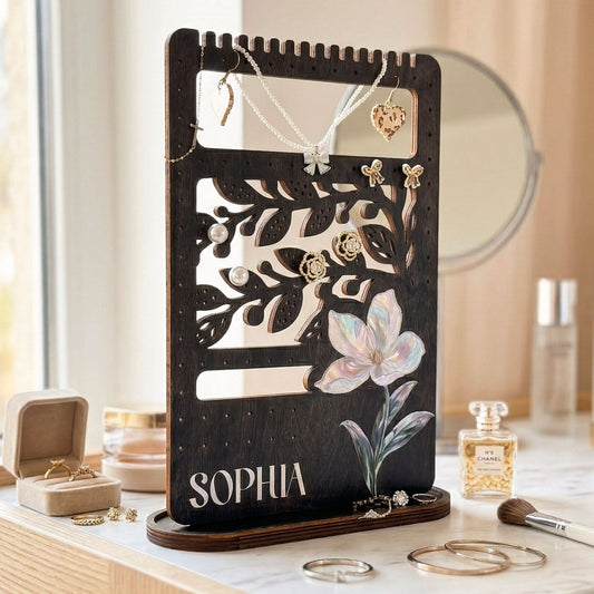 Birth Month Flower Self-Gift, Gift For Daughter, Friend - Personalized Wooden Plaque