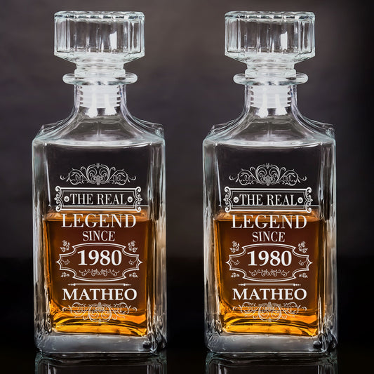 Birthday Gift The Real Legend - Custom Decanter