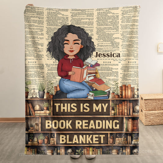 Book Lovers This Is My Book Reading Blanket - Personalized Blanket