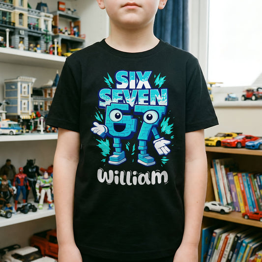 Brainrot Six Seven Kid Gaming - Personalized Shirt
