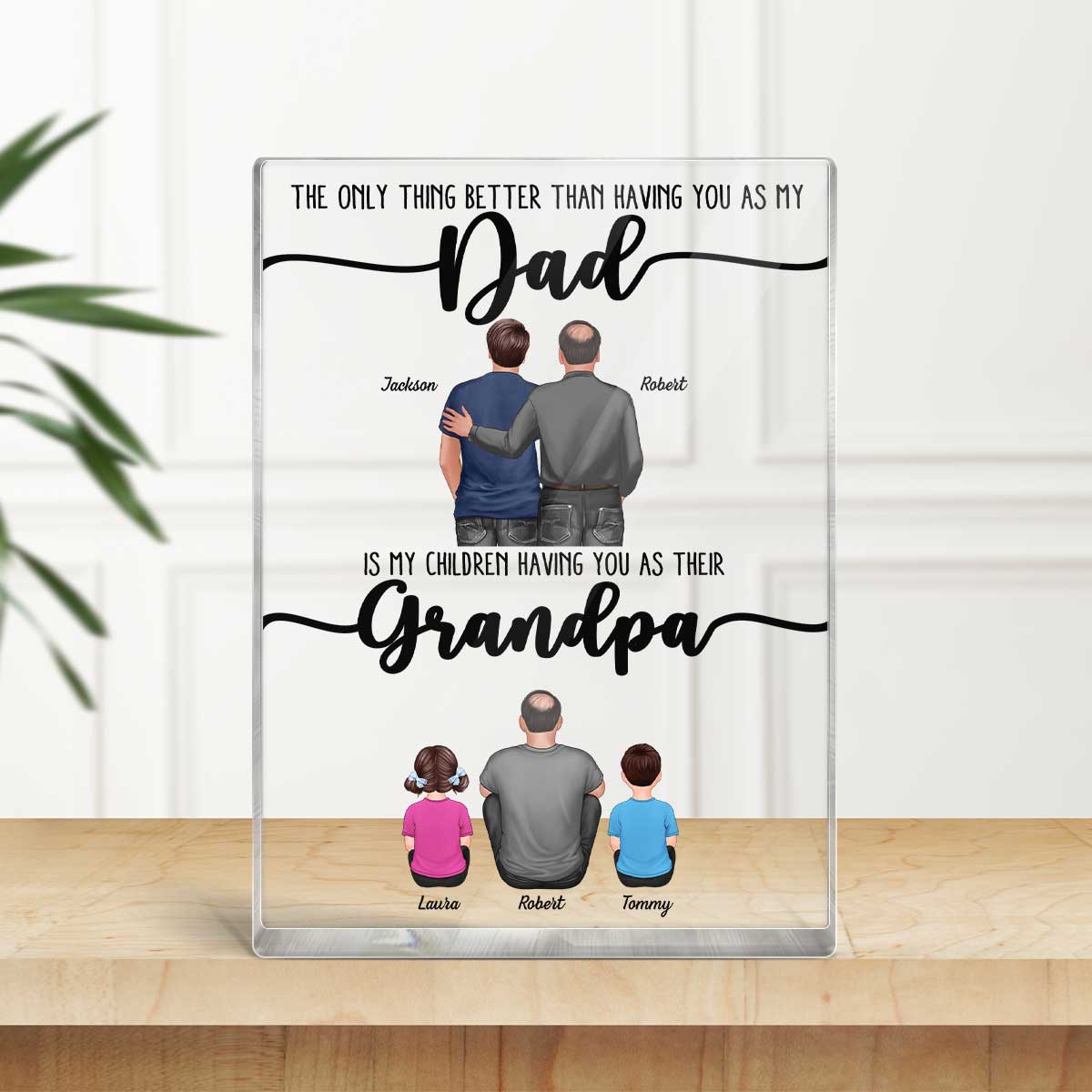 The Only Thing Better Than Dad Grandpa Back View Personalized Acrylic Block,  gift from Son