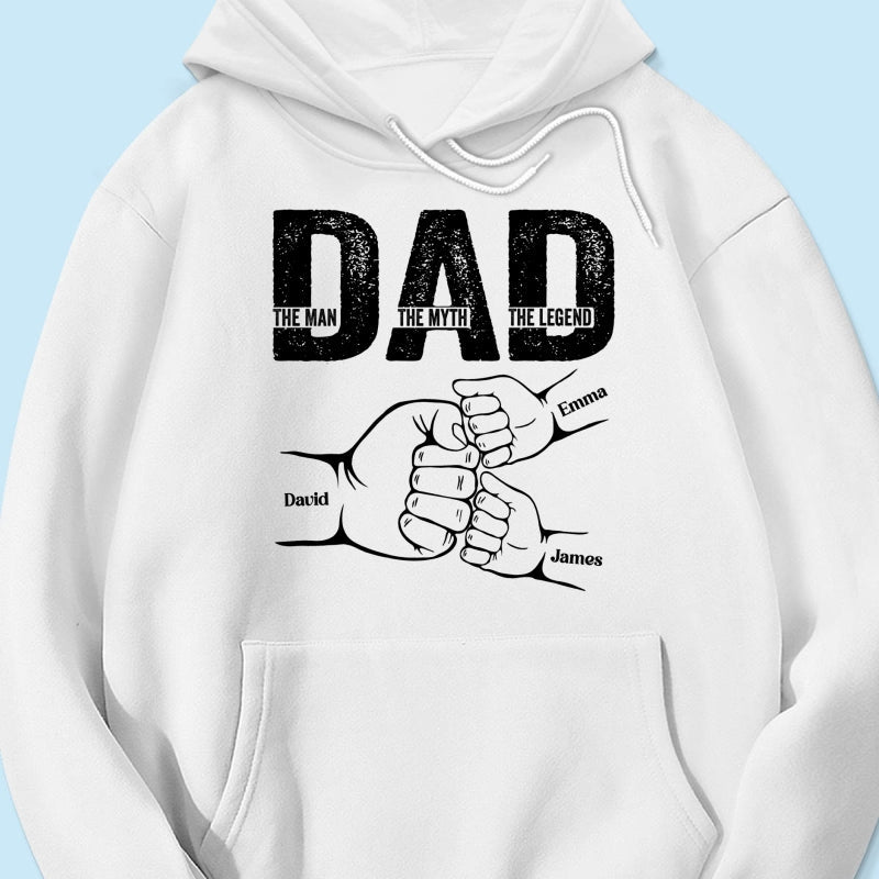 Dad The Man The Myth The Legend Fist Bump Personalized Shirt