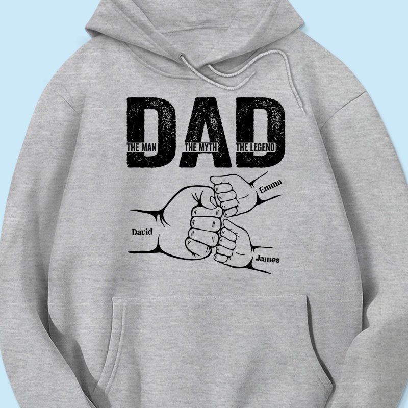 Dad The Man The Myth The Legend Fist Bump Personalized Shirt