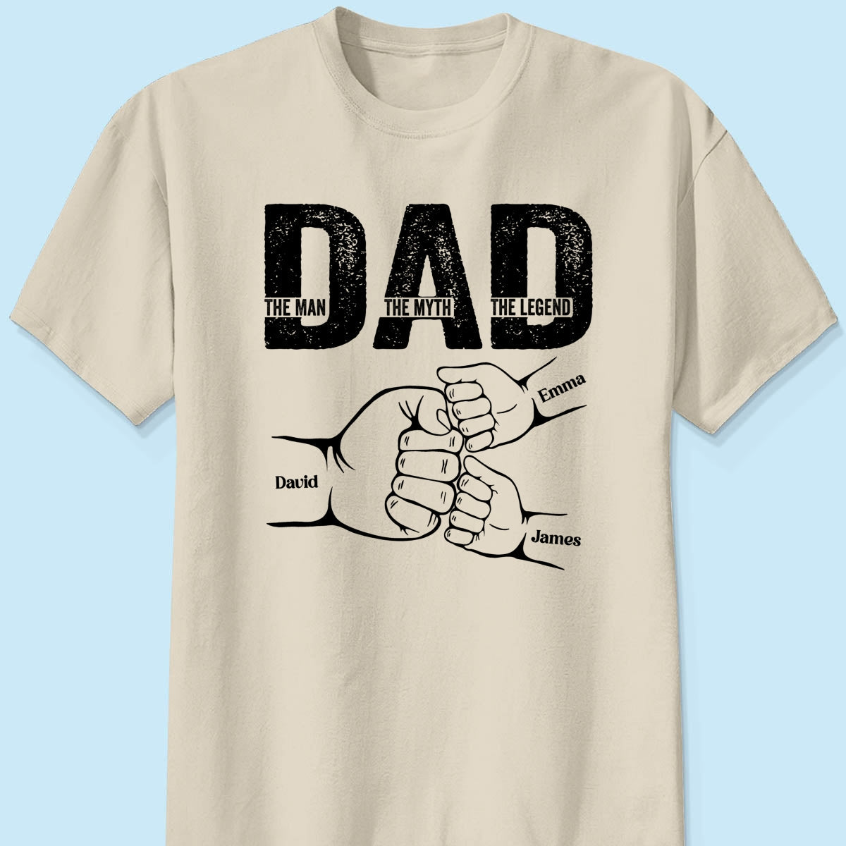 Dad The Man The Myth The Legend Fist Bump Personalized Shirt