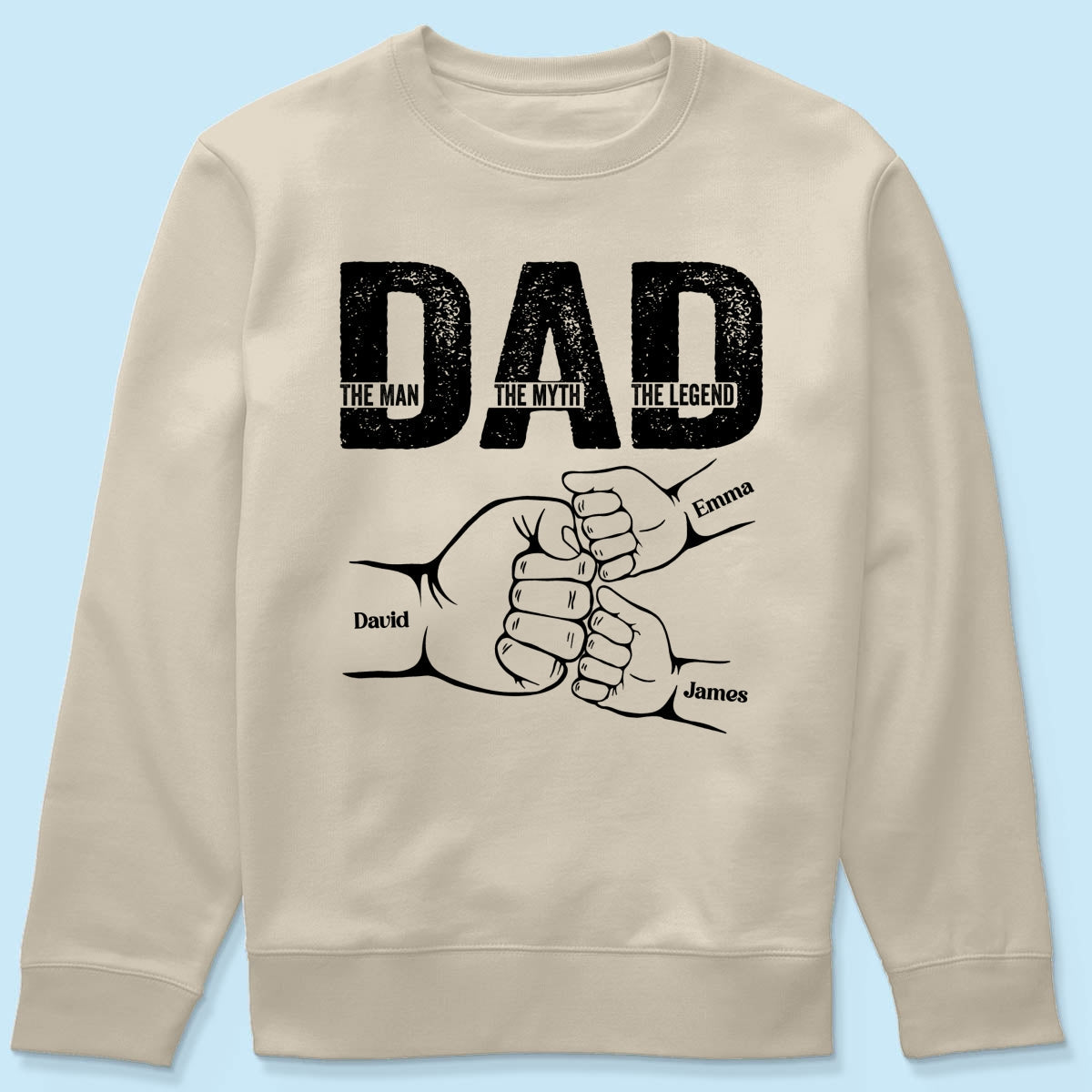 Dad The Man The Myth The Legend Fist Bump Personalized Shirt