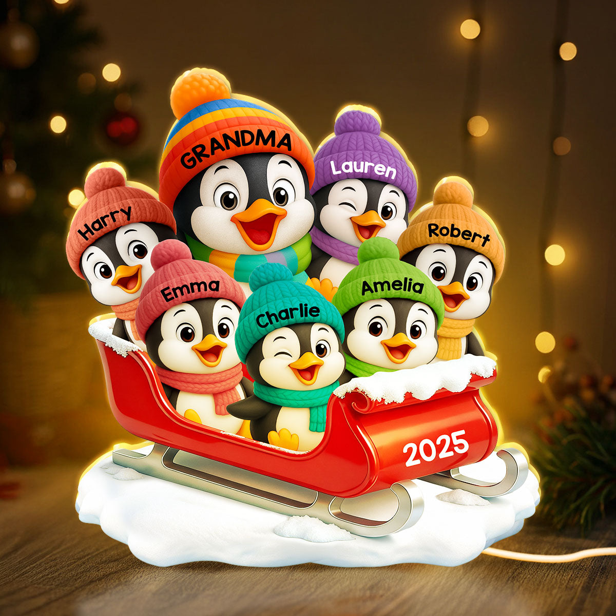 Eternal Glow – Custom Night Light | Heartfelt Christmas Gift for for Grandma, Mom, Family, Couple