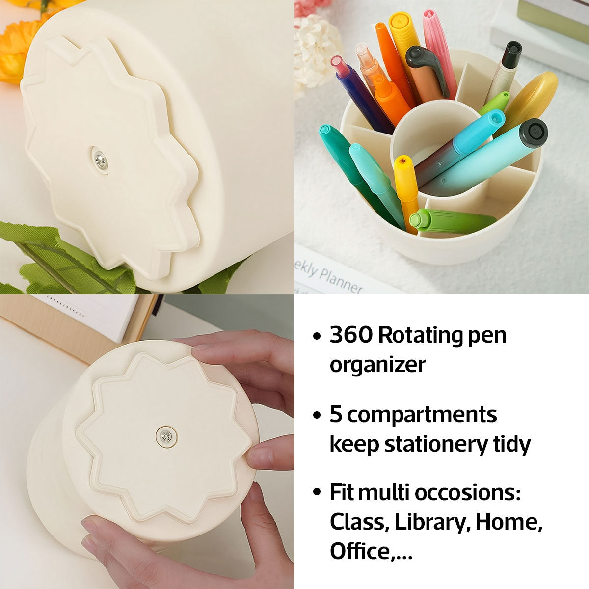 World Map Adventure Themed Doll Teacher Personalized Rotating Pen Holder
