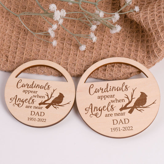 Cardinals Appear When Angels Are Near - Personalized Vase Topper