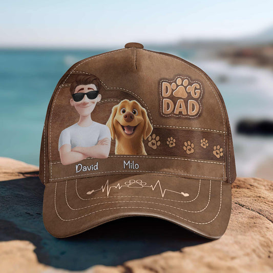 Father's Day Gifts, Cat Dad Dog Dad - Personalized Classic Cap