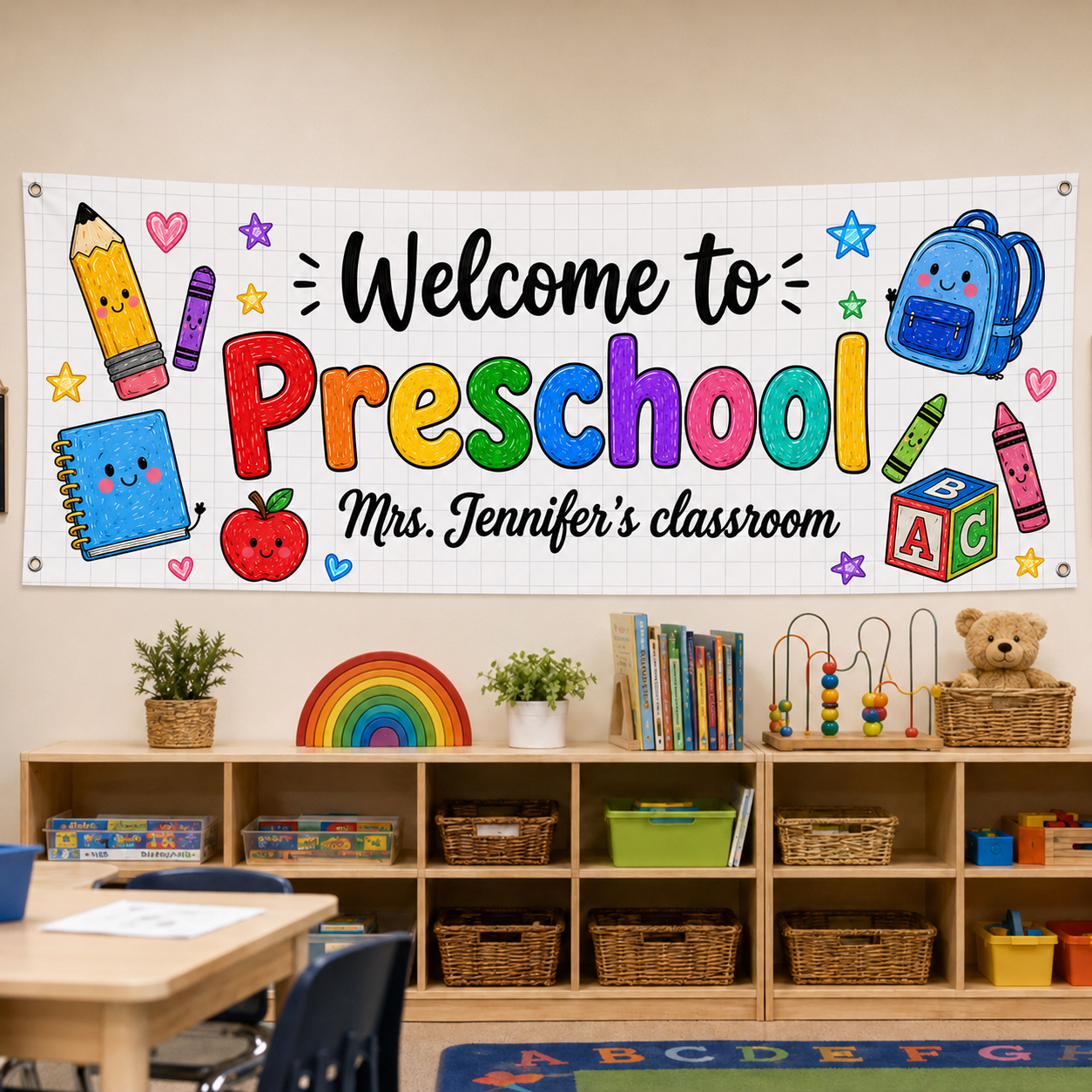 Welcome Class First Day Of School - Personalized Banner
