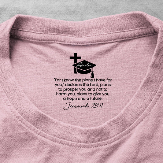 Christian Graduation Gift With Motivational Message For Son/Daughter - Personalized Shirt