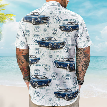 Classic Car Summer Vibes - Personalized Hawaiian Shirt