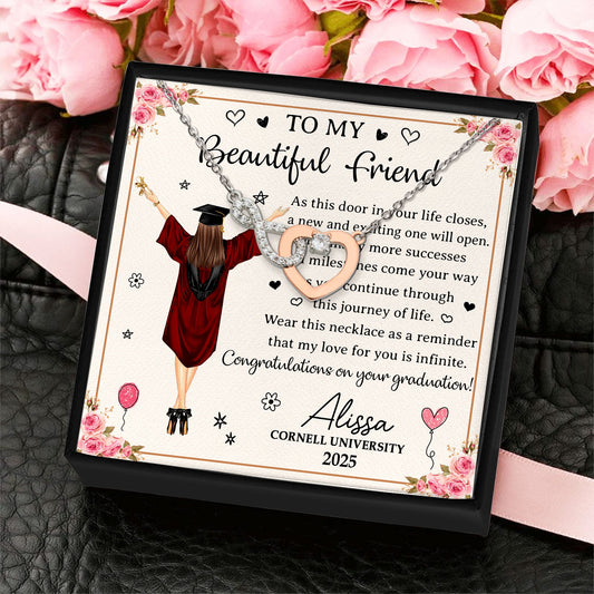 Congratulations On Your Graduation - Personalized Infinity Heart Necklace